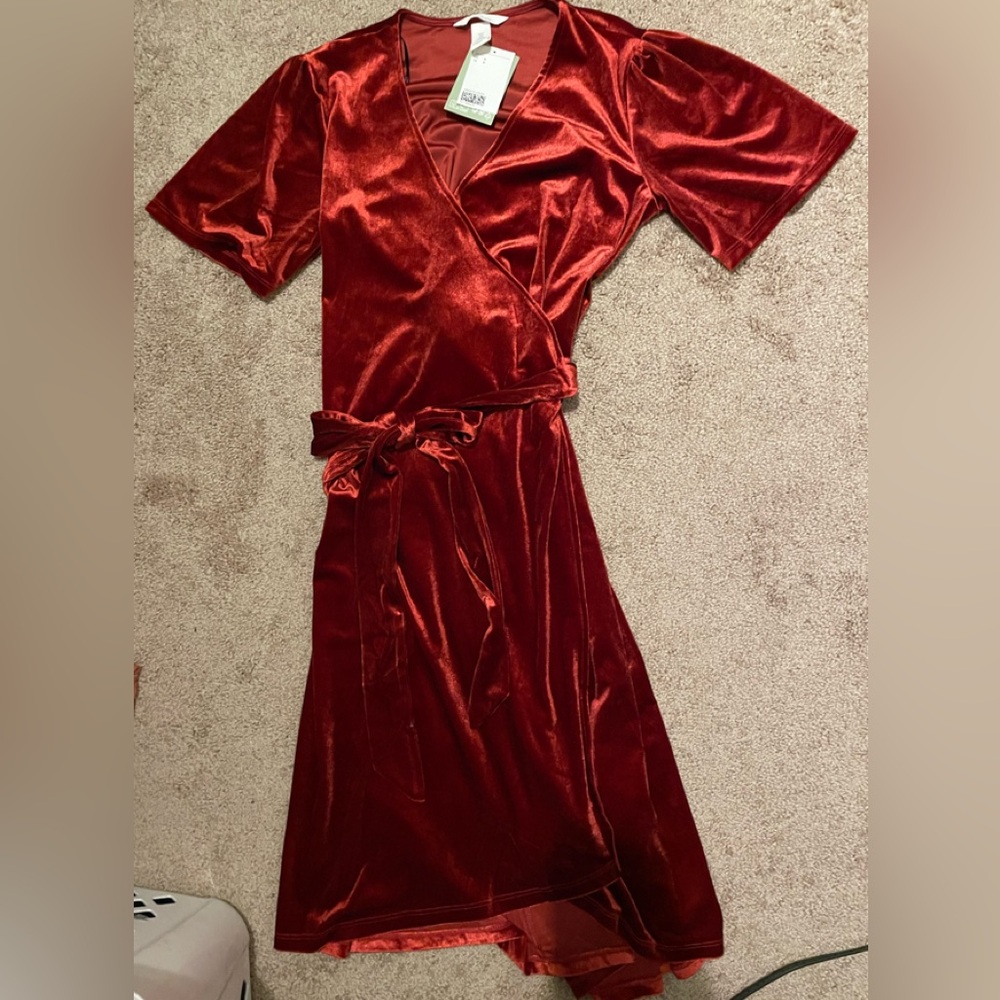 Red velvet christmas holiday maternity dress